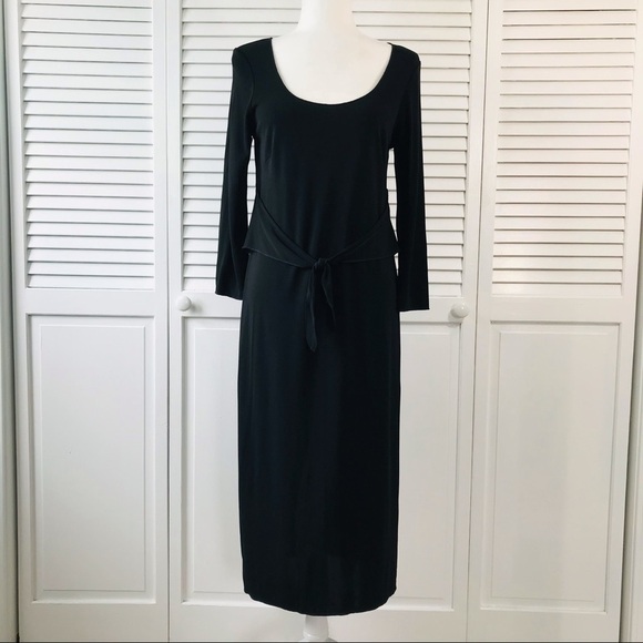 BABYSTYLE Black Belted Maternity Dress Size M - Picture 1 of 8